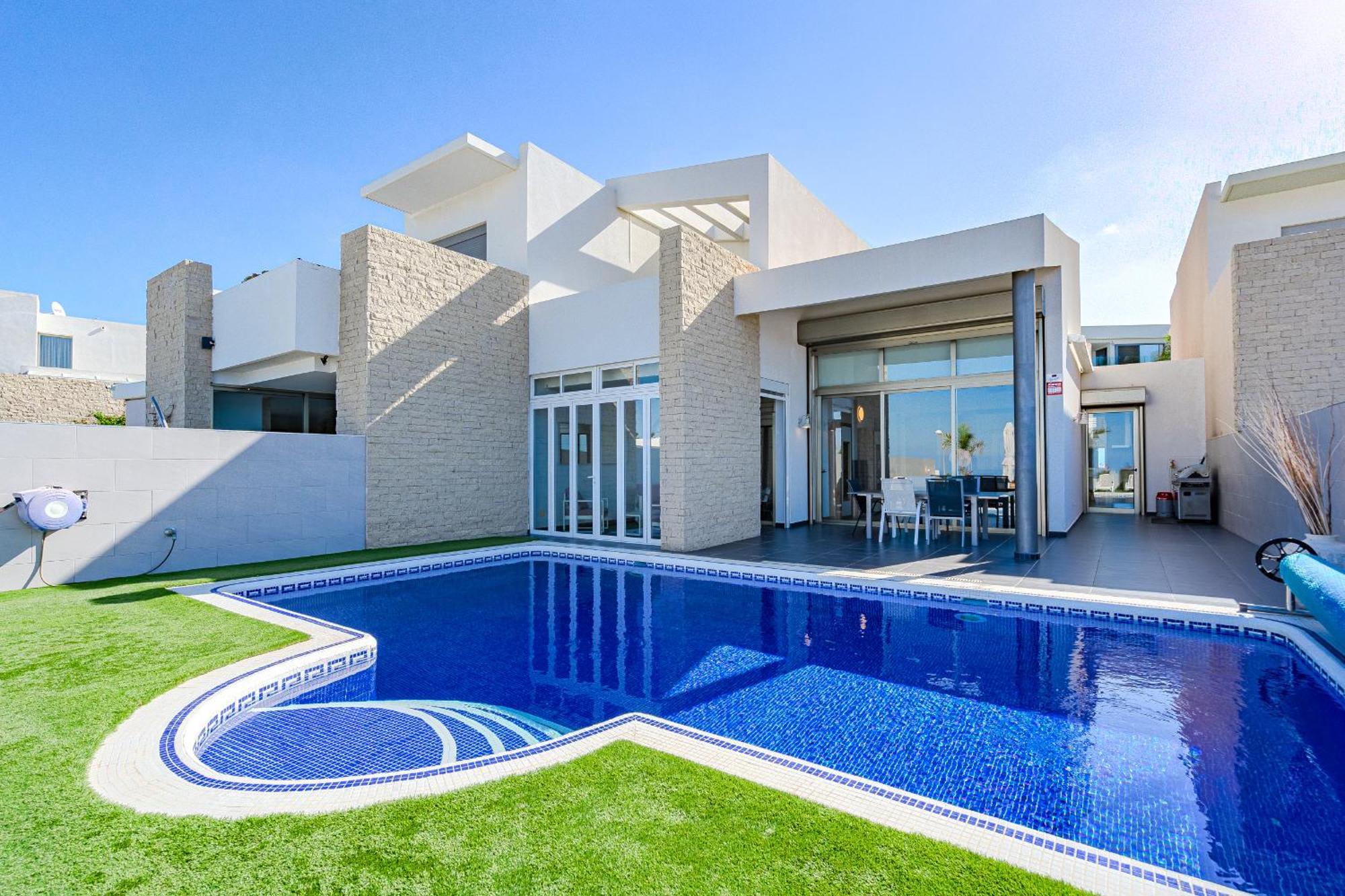 Villa Elisabetta, Luxury Villa With Heated Pool Ocean View In Adeje, Tenerife Costa Adeje  Exteriör bild