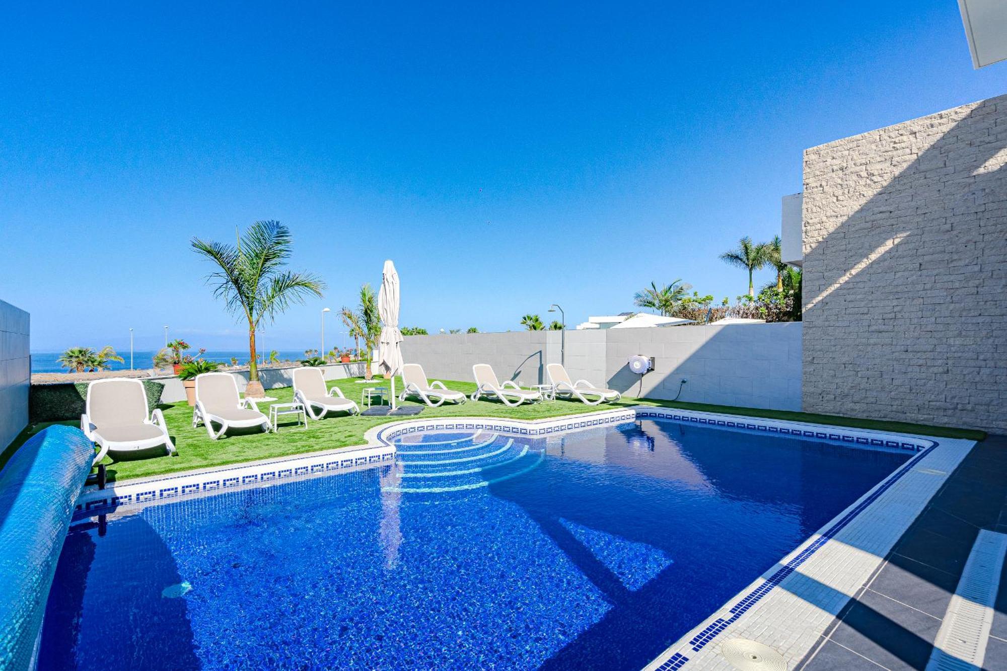 Villa Elisabetta, Luxury Villa With Heated Pool Ocean View In Adeje, Tenerife Costa Adeje  Exteriör bild